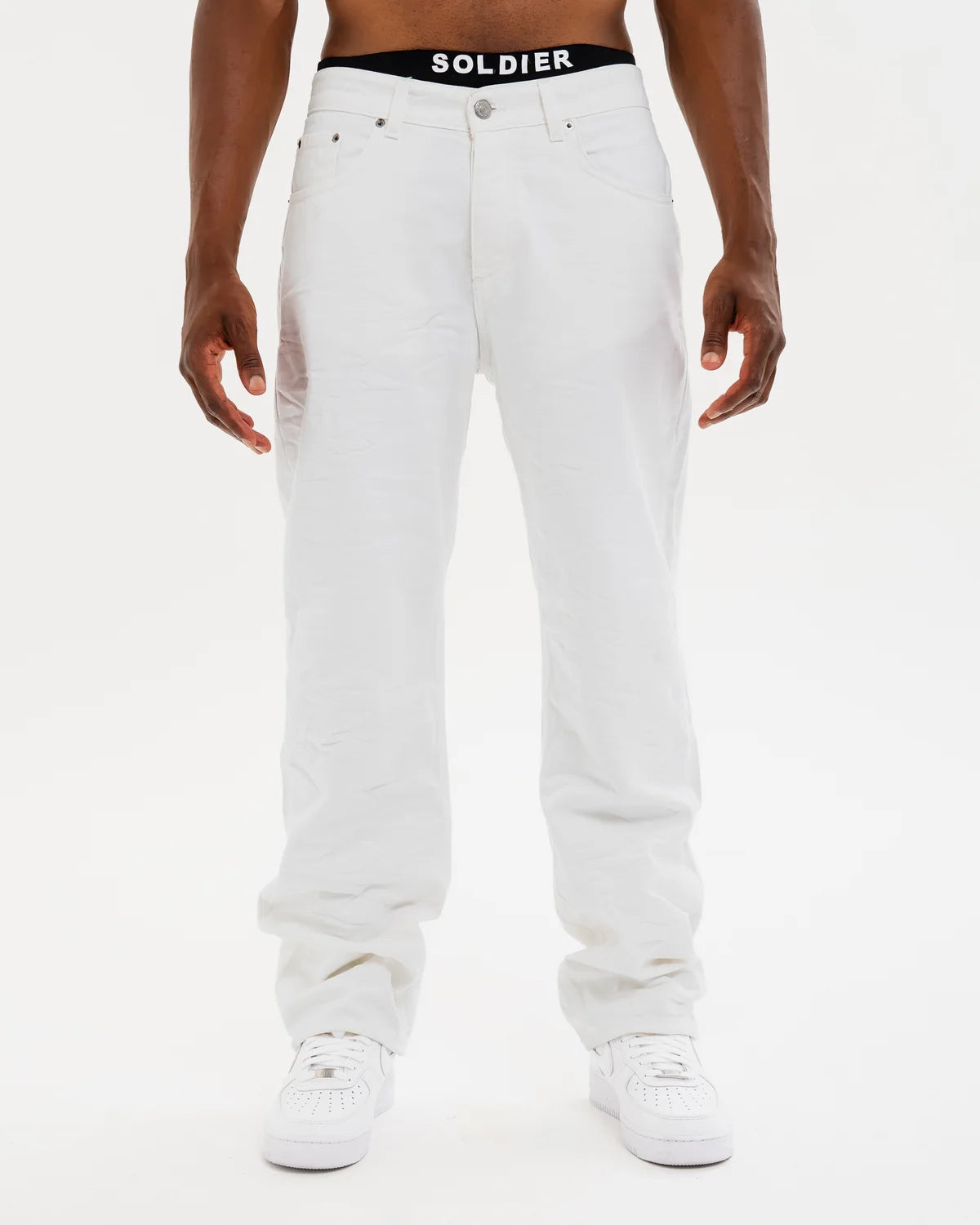 SOLDIER Jeans Baggy Drill Made in Italy Bianco