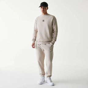 NEW ERA Tuta Completa Senza Cappuccio Logo NY Beige