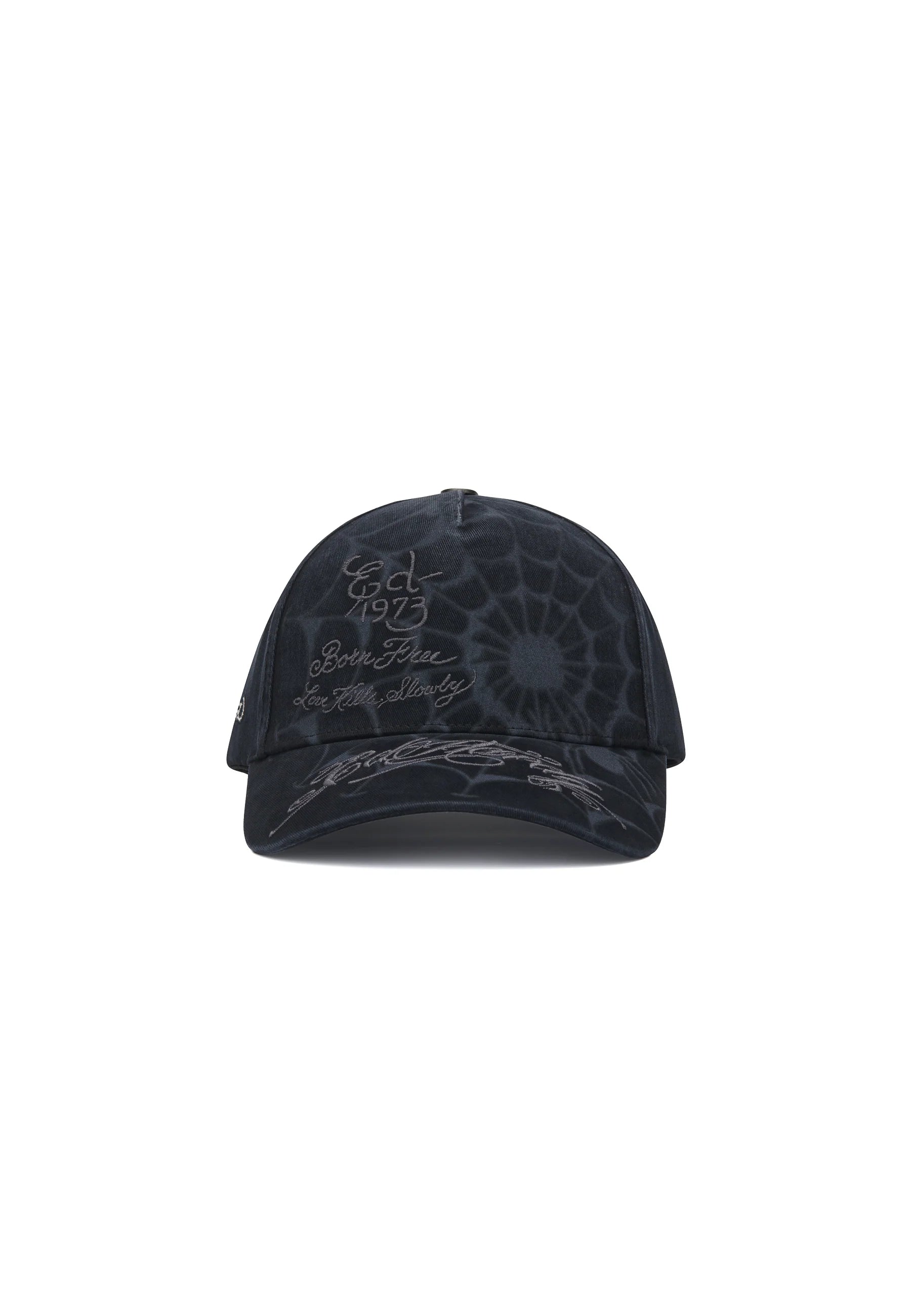 ED HARDY Cappello Visiera Curva Con Ragnatela Nero