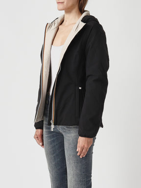 K-WAY DONNA GIUBBOTTO LYLY WARM DOUBLE FACE BLACKP-BEIGE E