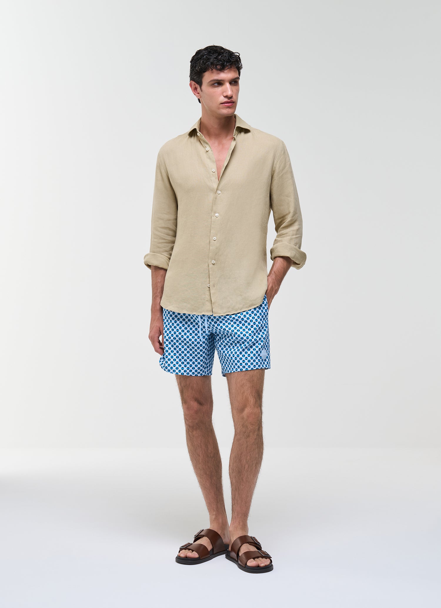 COLMAR Costume Da Bagno Bermuda Azzurro Con Fantasia