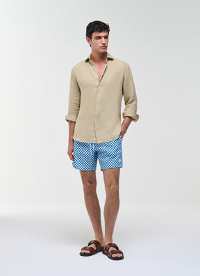 COLMAR Costume Da Bagno Bermuda Azzurro Con Fantasia