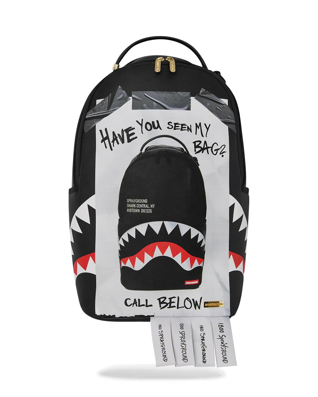 SPRAYGROUND Zaino Missing Bag Flyer Dlxsv Nero/Bianco