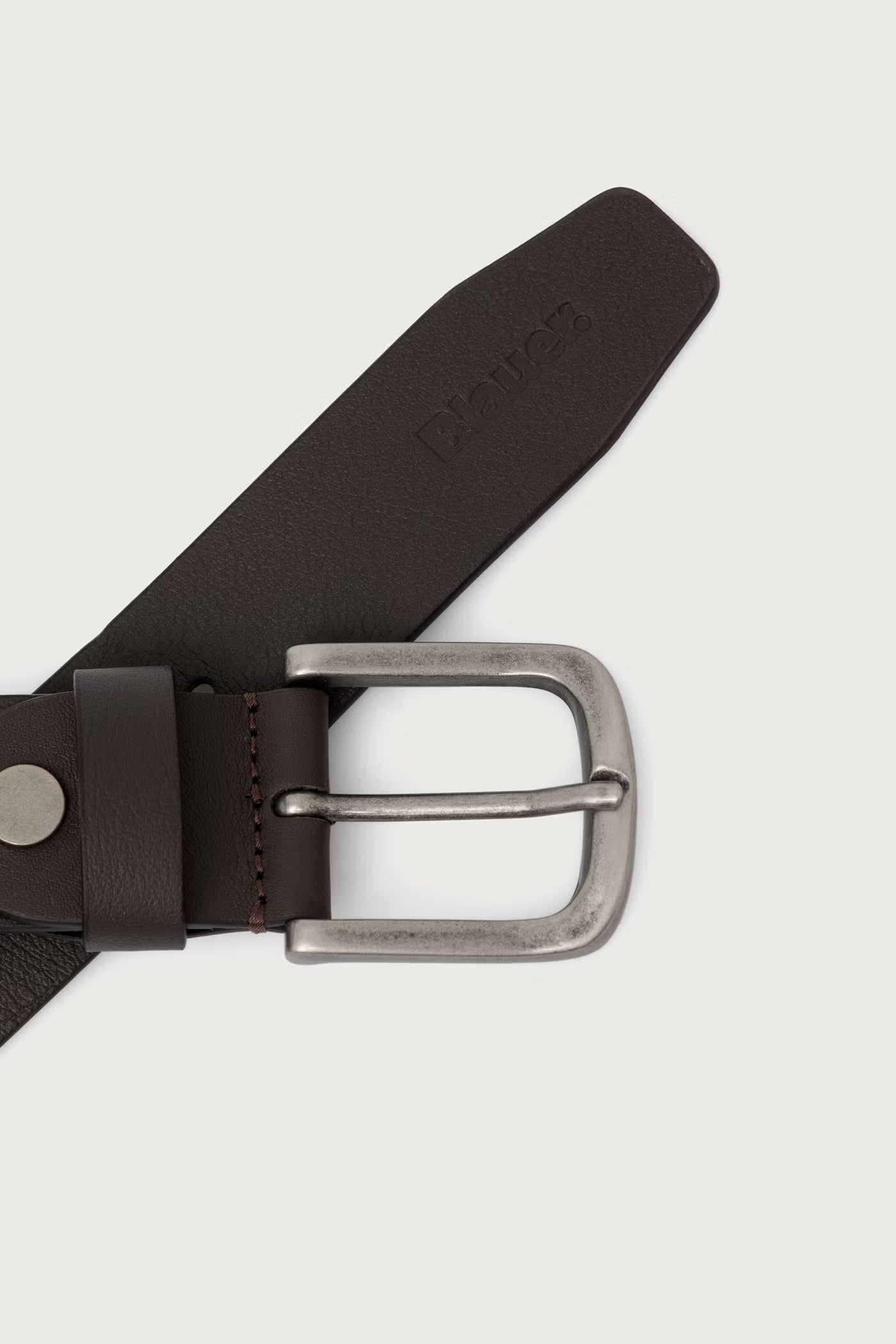 BLAUER Cintura In Pelle Marrone Con Fibbia In Metallo