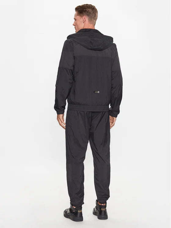EMPORIO ARMANI Tuta Completa Con Zip e Cappuccio Nero