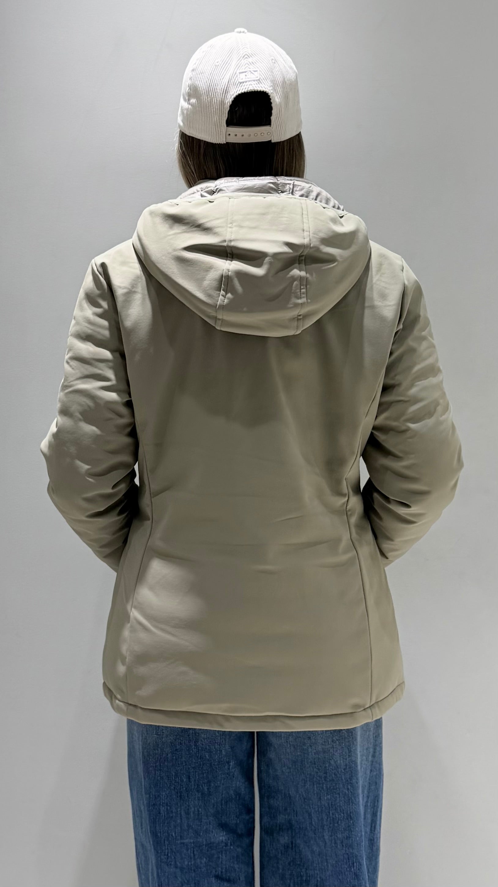 TREZ DONNA GIUBBOTTO LISCIO CORTO FANGO