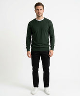 KEYJEY Maglioncino Girocollo Verde Scuro