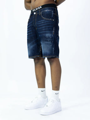 SOLDIER Bermuda Jeans  In Denim Classico Blu Scuro
