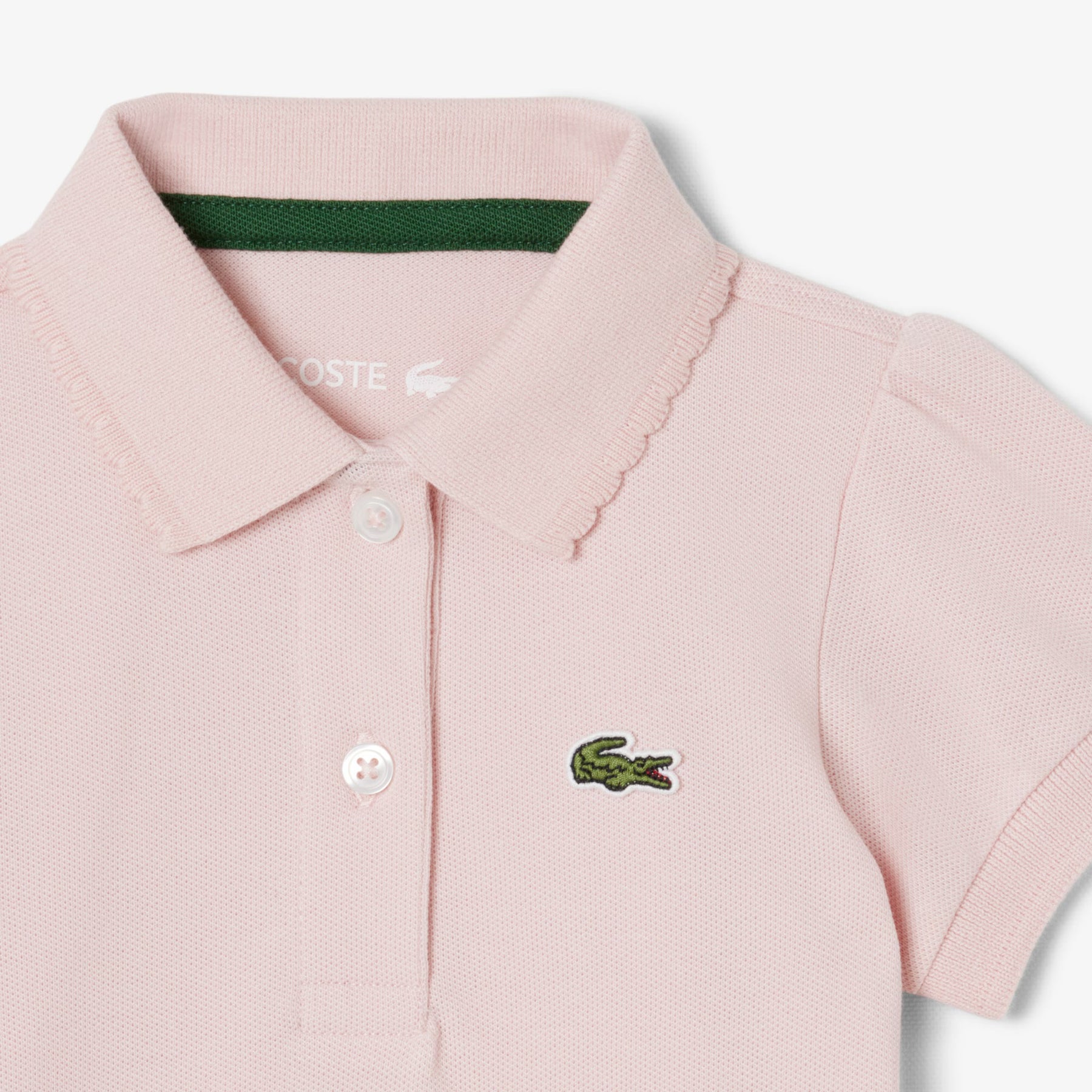 LACOSTE Body Baby A Polo Con Dettagli Sul Colletto Mezza Manica Rosa