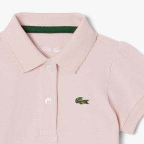 LACOSTE Body Baby A Polo Con Dettagli Sul Colletto Mezza Manica Rosa