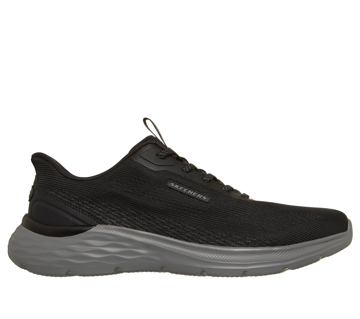 21369 BLK Skechers Slip Ins Relaxed Fit Sneaker Nera