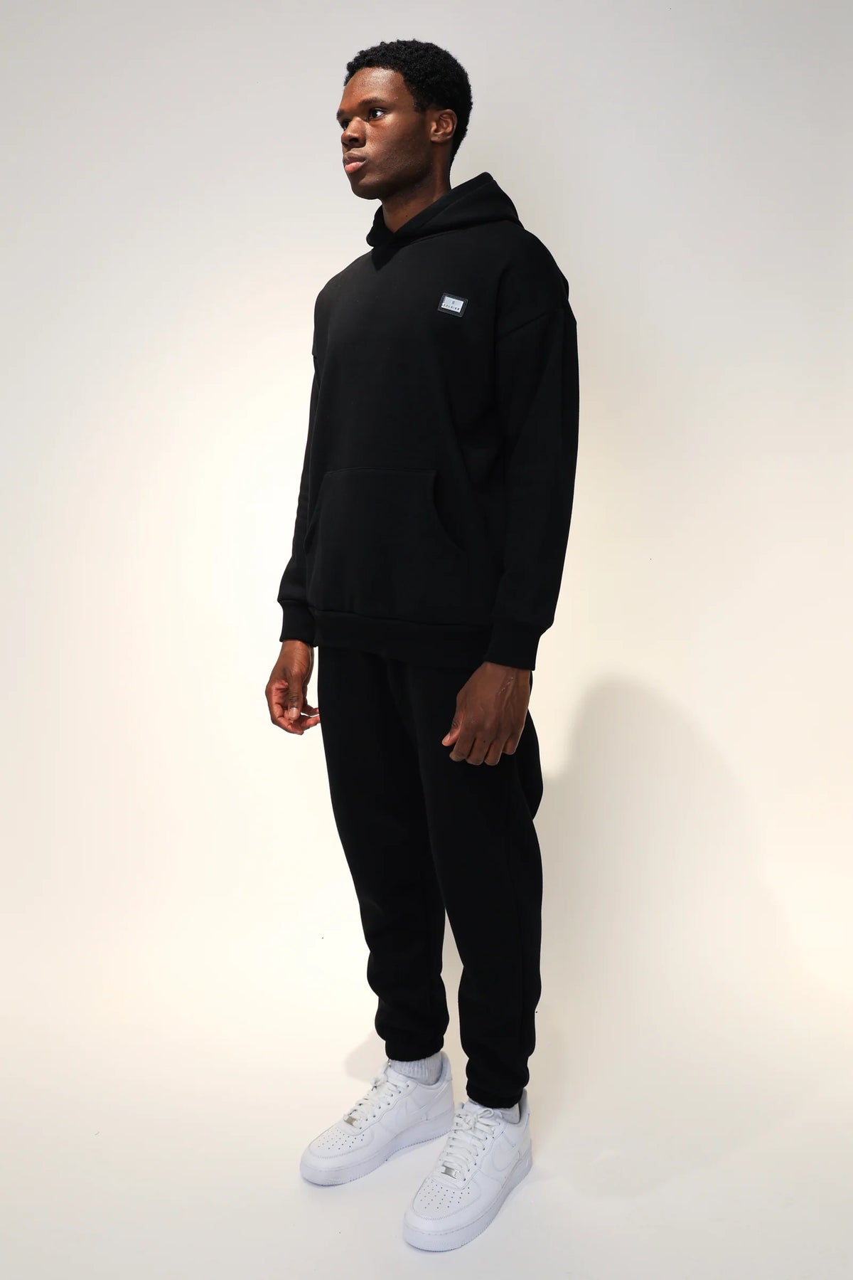 SOLDIER Tuta Felpata Con Cappuccio Nera