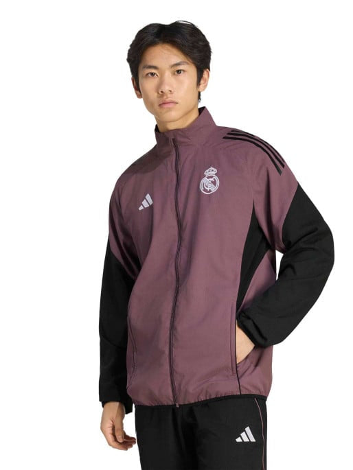 ADIDAS Tuta Real Madrid In Microfibra Rosa Antico/Nero