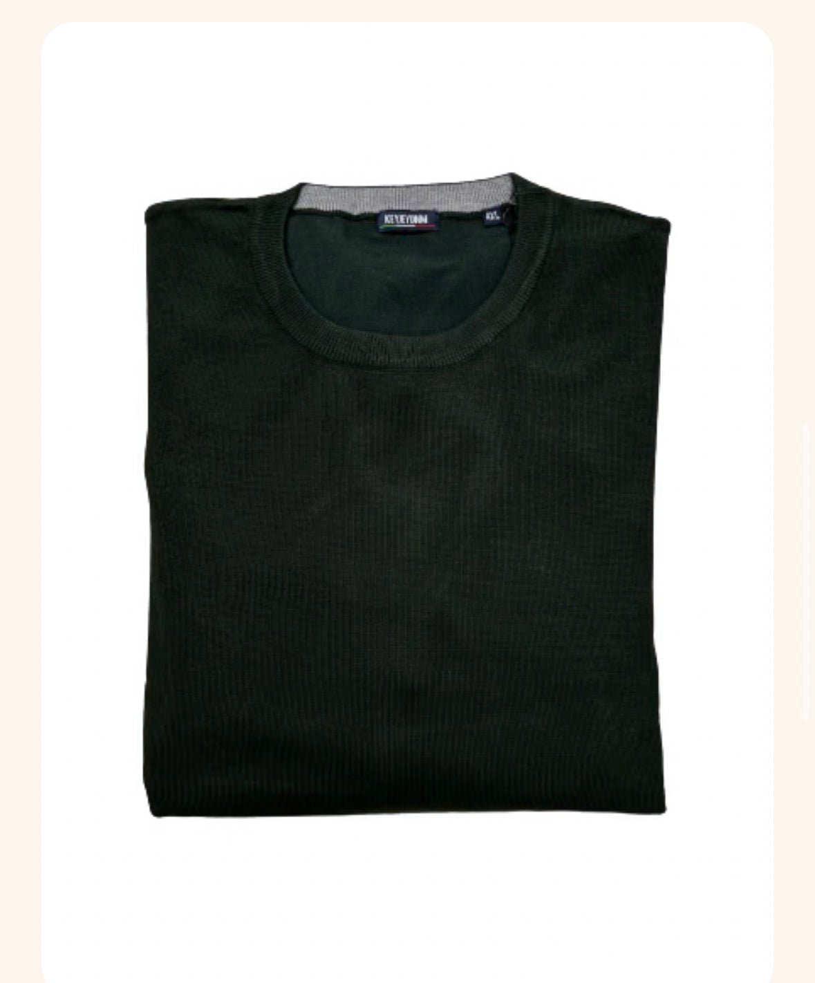 KEYJEY Maglioncino Girocollo Verde Scuro