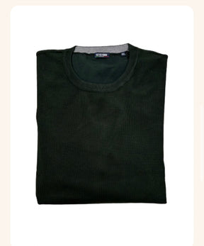 KEYJEY Maglioncino Girocollo Verde Scuro