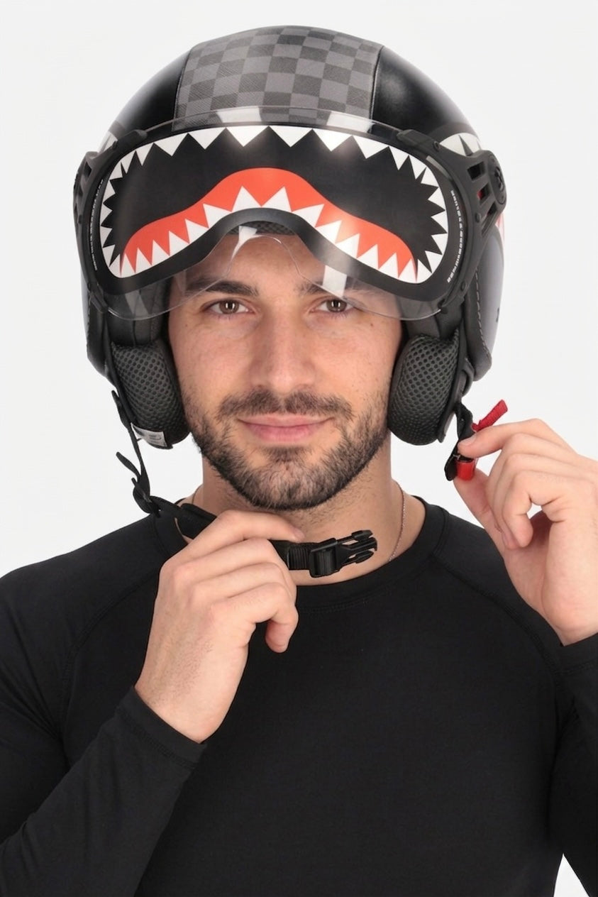 SPRAYGROUND Casco SHARKS IN PARIS HELMET Nero/Grigio