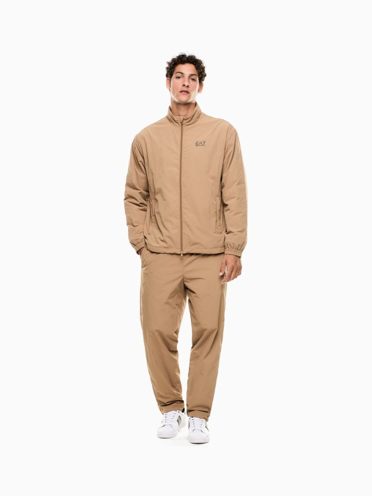 EMPORIO ARMANI Tuta Leggera In Microfibra Imbottita Con Zip Beige 25/26