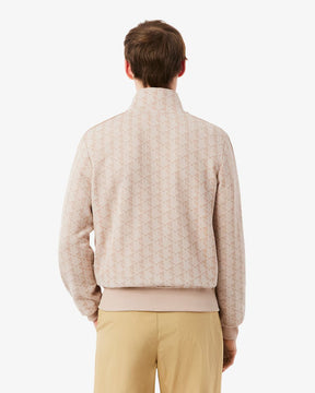 LACOSTE Felpa Monogram Con Zip Beige