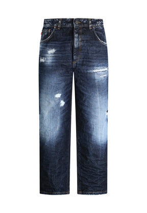 PATRIÒT Jeans Baggy Multitasche Retro Blu Denim