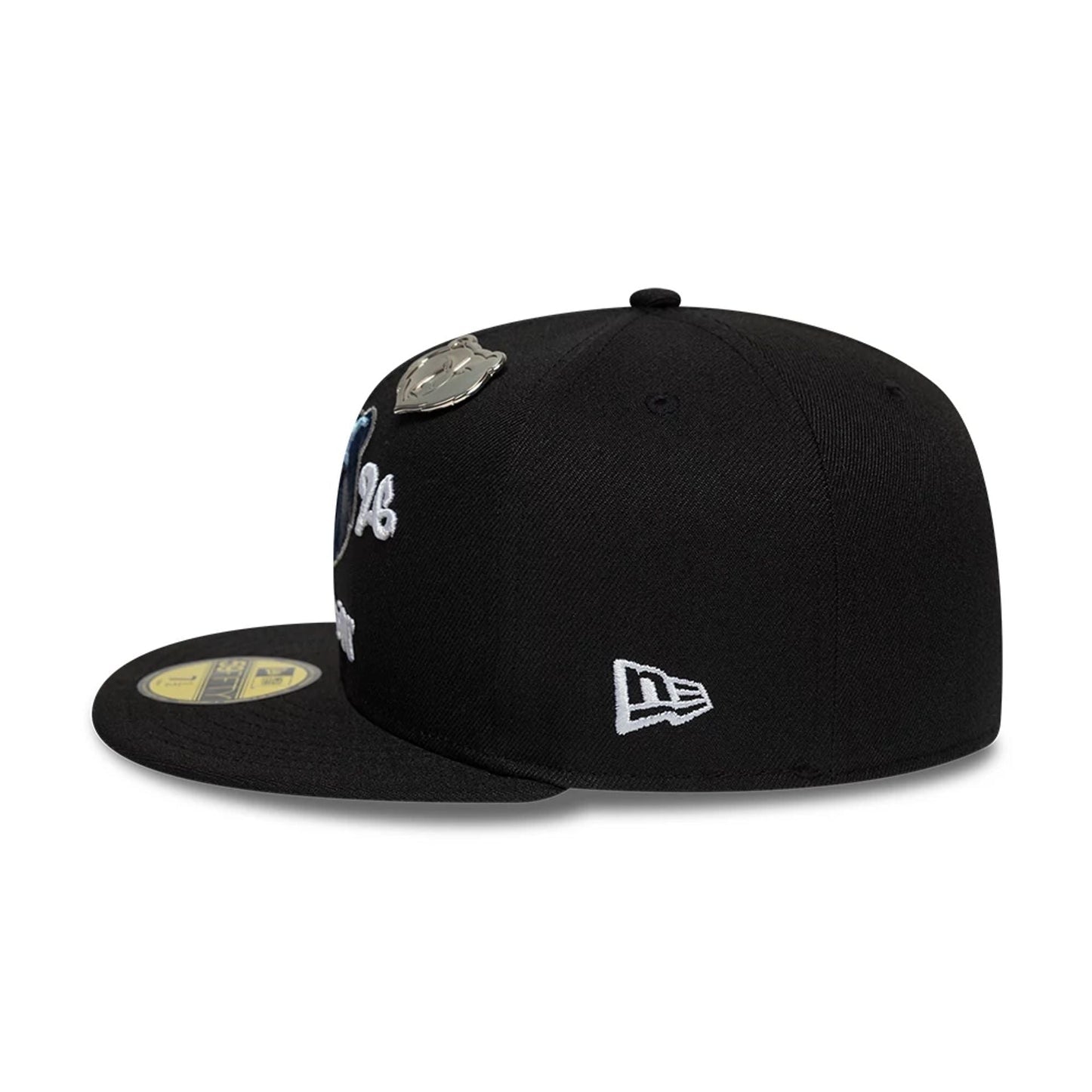NEW ERA Cappello 59Fifty Memphis Grizzlies Visiera Piatta Con Dettagli Ricamati Nero