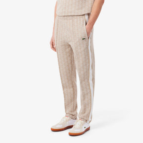 LACOSTE Tuta Monogram con Zip Beige/Bianca