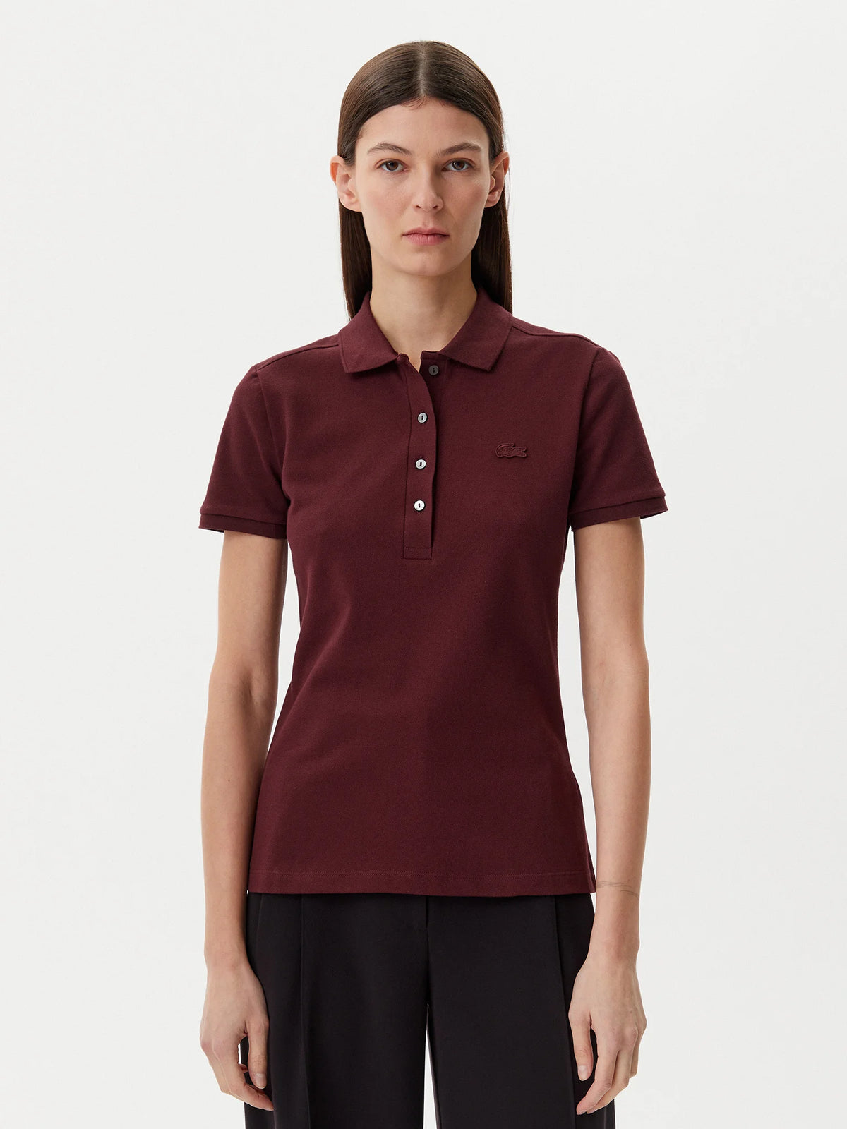 LACOSTE Polo Basic Donna Bordeaux