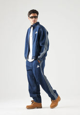 ADIDAS Coordinato Denim Preloved a Con Bande Bianche