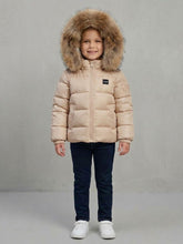 BLAUER Piumino Amory Baby Cappuccio Con Pelliccia Bambina Beige