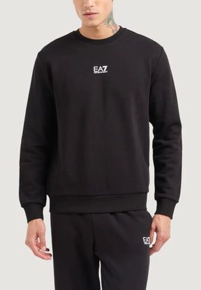 EMPORIO ARMANI Tuta Completa Senza Cappuccio Con Logo Centrale Nero/Bianco
