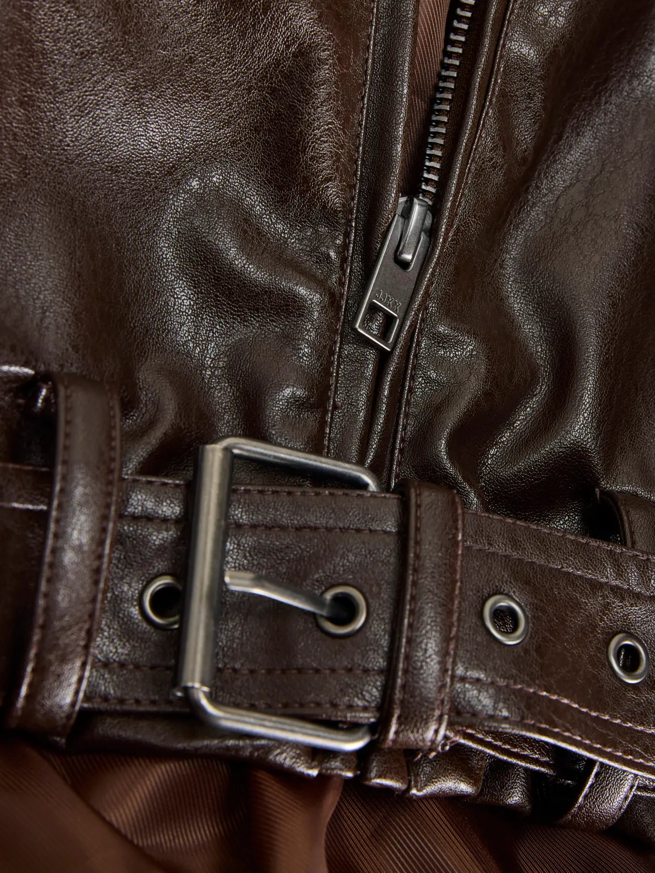 JJXX JXZARIA GIUBBOTTO IN PELLE MARRONE