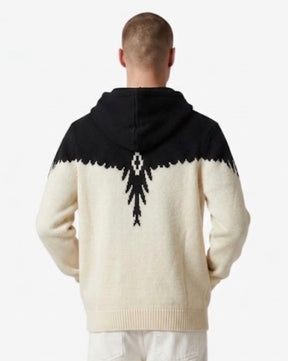 COUNTY OF MILAN Maglione Con Cappuccio Marcelo Burlon Panna/Nero