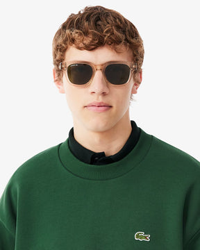 LACOSTE Felpa In Cotone Girocollo Verde 26/27