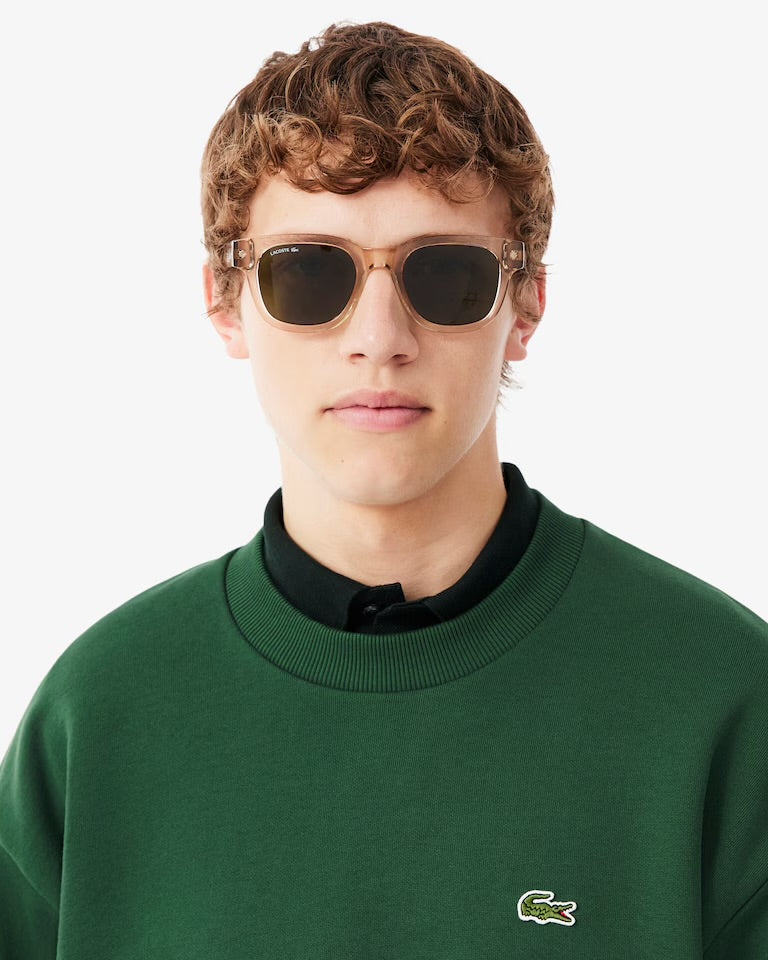 LACOSTE Felpa In Cotone Girocollo Verde 26/27