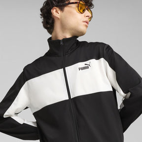 PUMA Tuta Completa Con Zip Acetata Nero/Bianco