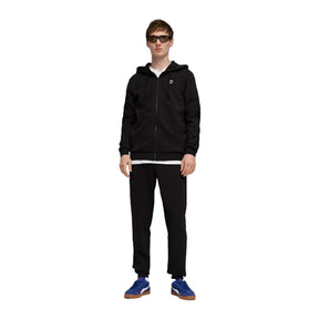 PUMA Tuta In Cotone Garzato Con Zip e cappuccio Nera