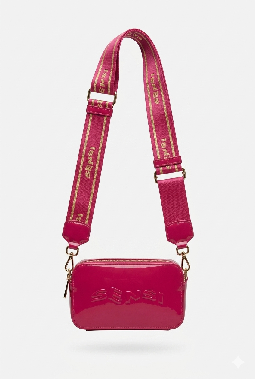 SENSI BAG CAPRI Borsetta con Tracolla Rimovibile Lampone