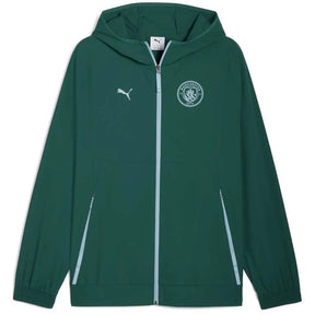 PUMA Tuta Manchester City Leggera Microfibra Con Zip Verde