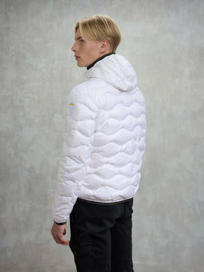 BLAUER Giubbotto Uomo Piumino Invernale Ondulato Bianco