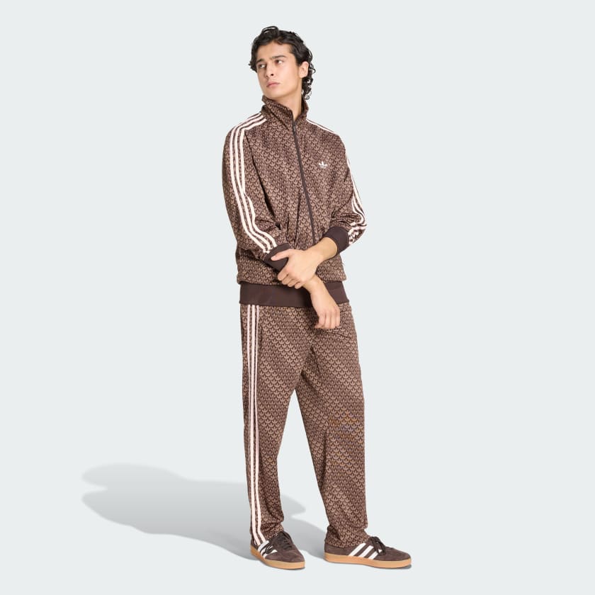 ADIDAS Tuta Monogram Completa Con Zip Marrone/Rosa