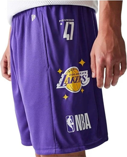 NEW ERA Completino Lakers Con Stampa Centrale E Pantalocino Multilogo Bianco/Viola