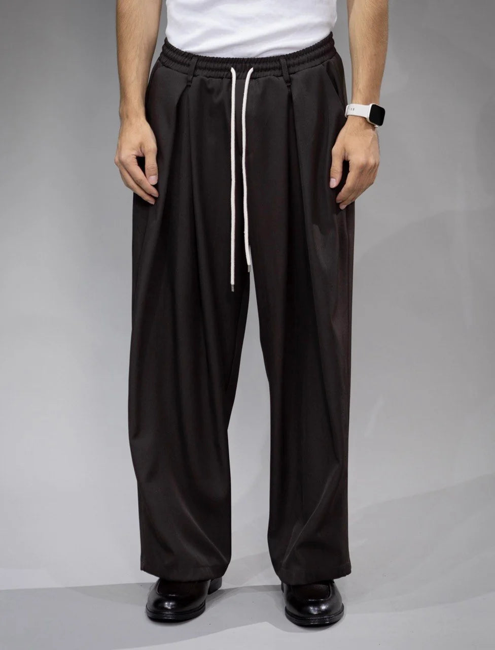 TOKYO Pantalone Baggy Con Elestico In Vita Marrone