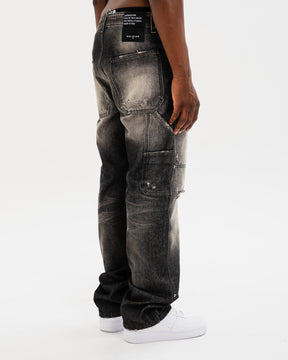 SOLDIER Jeans Baggy Carpenter Made in Italy Nero