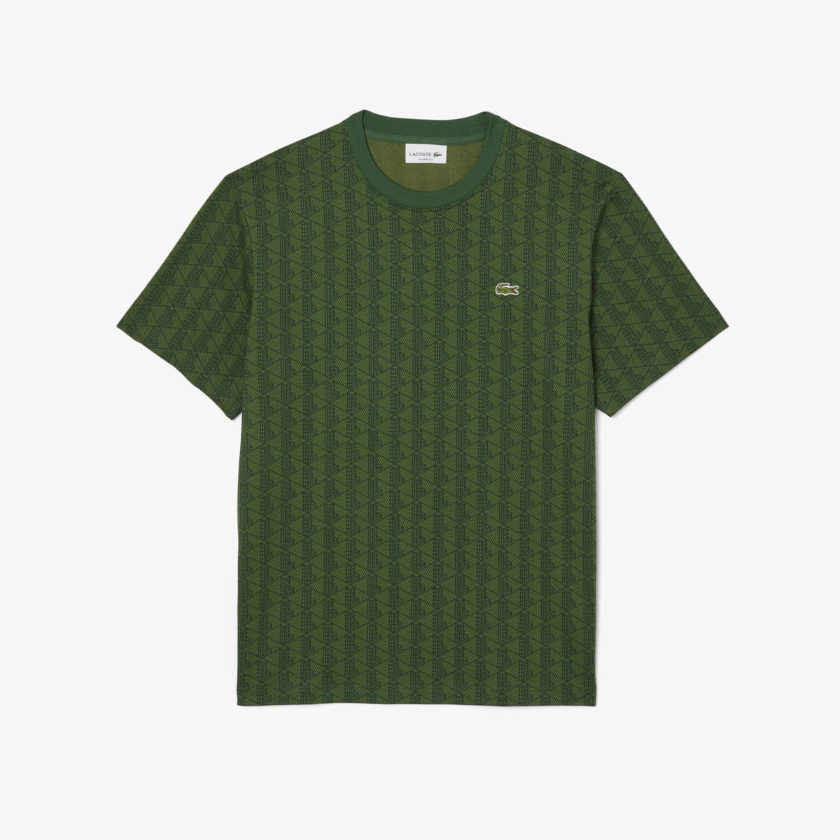 LACOSTE T-Shirt Monogram Verde