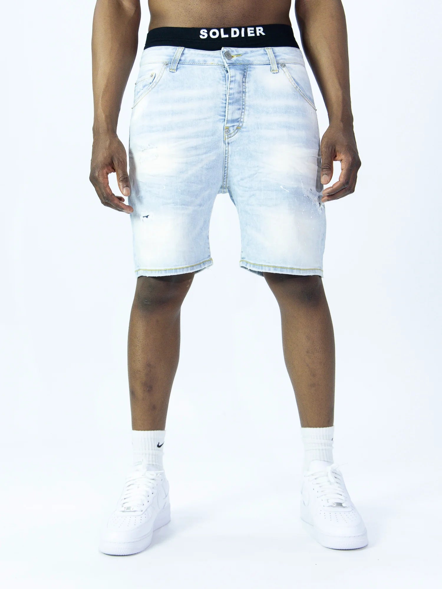 SOLDIER Bermuda Jeans Denim Chiaro