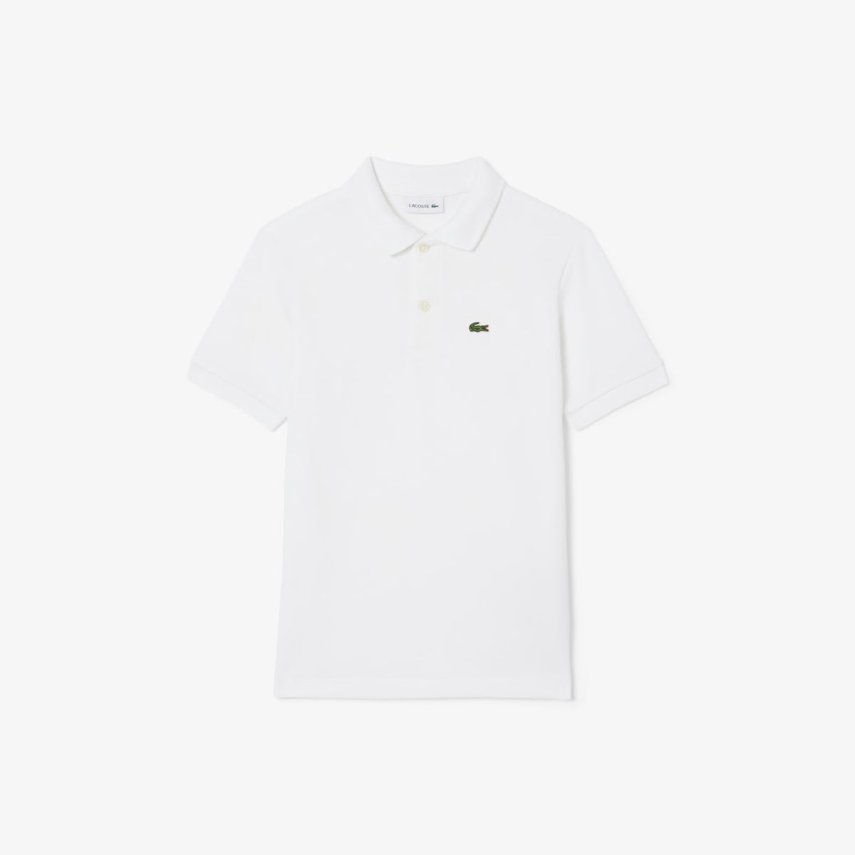 LACOSTE Polo In Cotone Piqué Bambino/Bambina Basic Bianca
