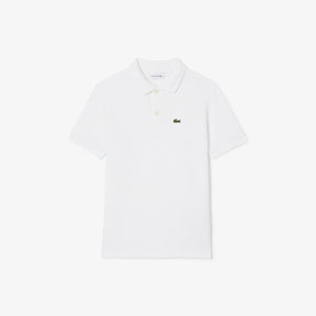 LACOSTE Polo In Cotone Piqué Bambino/Bambina Basic Bianca