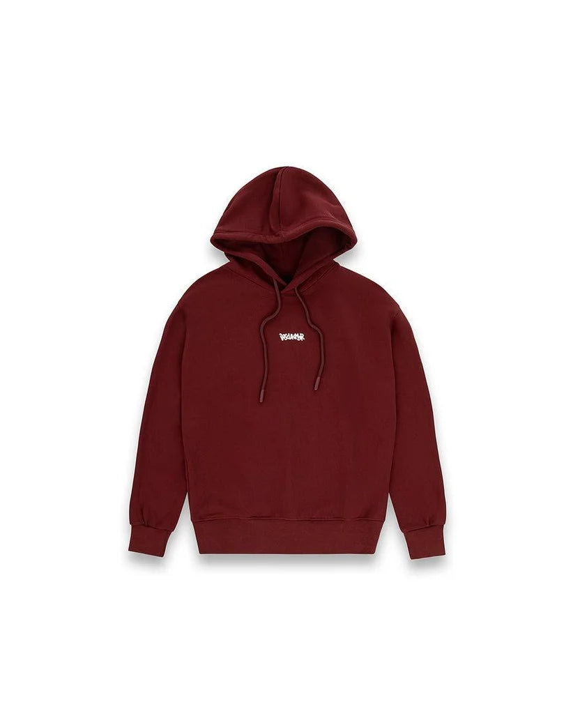 DISCLAIMER Felpa Con Cappuccio Bordeaux/Bianco