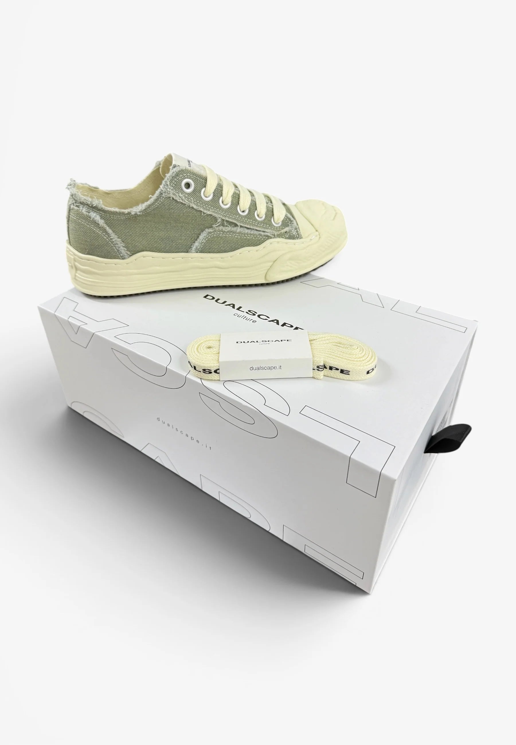 DUALSCAPE Sneakers In Tela Jeans/Panna
