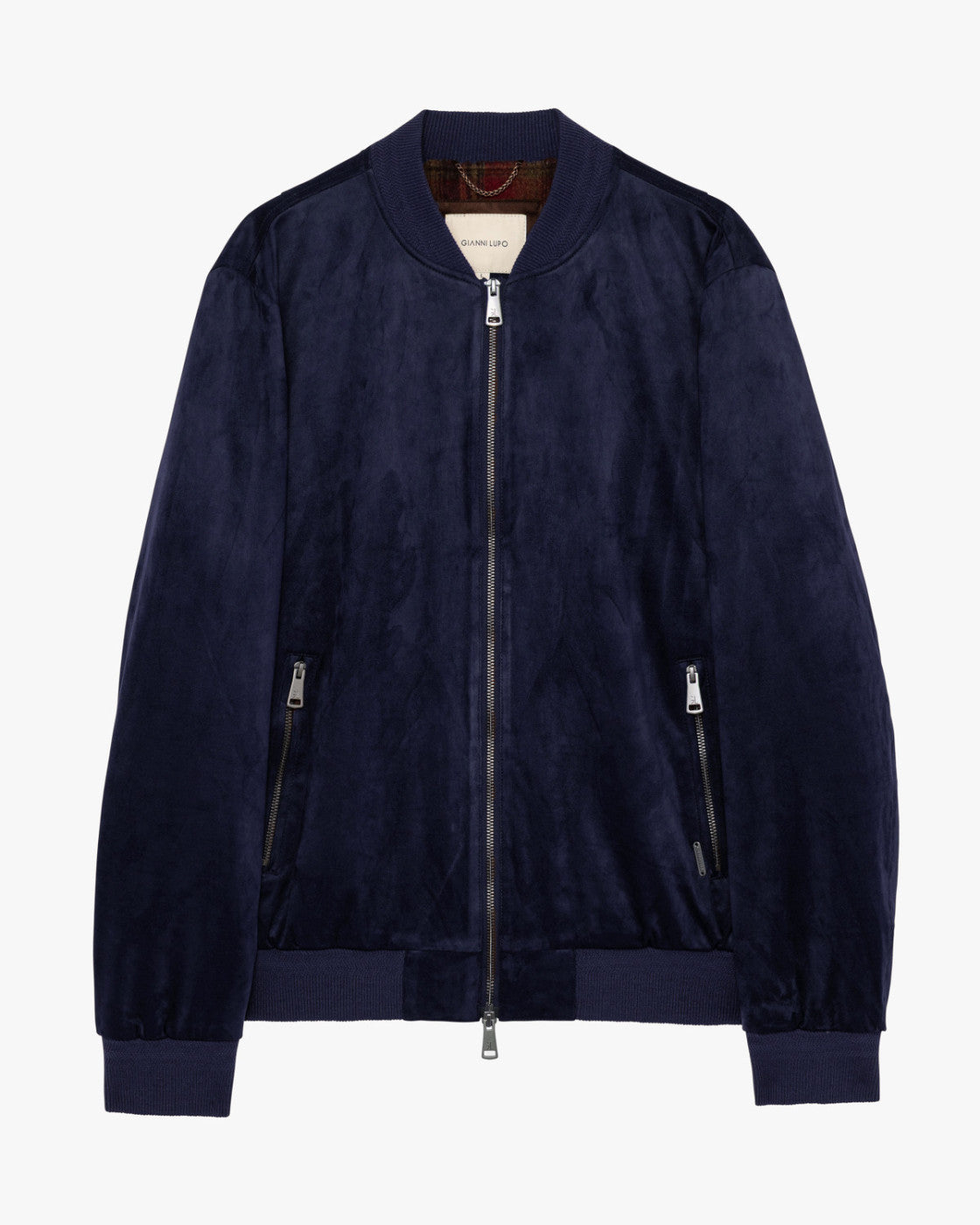 GIANNI LUPO Giacca In Ecopelle Effetto Camoscio Blu 26/27