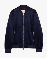 GIANNI LUPO Giacca In Ecopelle Effetto Camoscio Blu 26/27